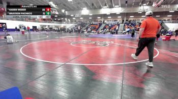 125 lbs Cons. Round 6 - Kaden Weber, Grand View (Iowa) vs Braydon Pacheco, Friends University
