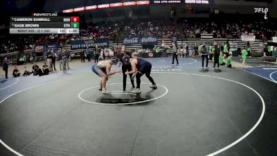 D 1 285 lbs 5th Place Match - Cameron Sumrall, Hahnville vs Gage Brown, St. Paul`s