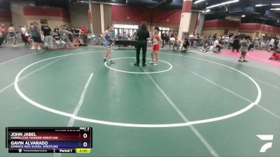 120 lbs Cons. Round 2 - John Jabel, Carrollton Thunder Wrestling vs Gavin Alvarado, Caprock High School Wrestling