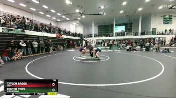 132 lbs Quarterfinal - Taylor Baggs, Cody vs Colter Price, Thermopolis