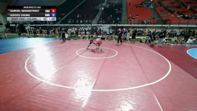 106 lbs 2nd Place Match - Samuel Greenstreet, Oregon vs Justice Chung, Hawaii
