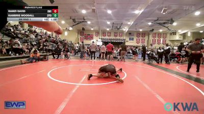 98 lbs Rr Rnd 1 - Ramzi David, Berryhill Wrestling Club vs Kambrie Woodall, Sperry Wrestling Club