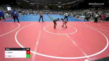 85 lbs Quarterfinal - Ki'Morah Cathey, Team Tulsa Wrestling Club vs Kaisley Taber, Hennessey Takedown Club