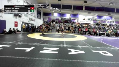 Boys 217 lbs Champ. Round 1 - Jose Valdez, Williams Boys vs Dominic Taylor, Foothill Boys