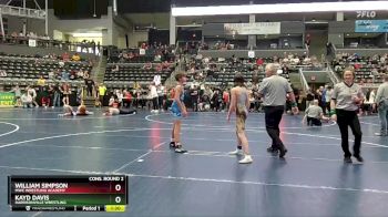 100 lbs Cons. Round 2 - William Simpson, MWC Wrestling Academy vs Kayd Davis, Harrisonville Wrestling