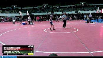 68 lbs Semifinal - Camden Edmondson, Bull Island Grappling vs Isabella Strumke, Williamsburg Wrestling Clib