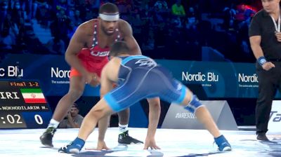 79 kg Final 1-2 - Jordan Burroughs, United States vs Mohammad Nokhodilarimi, Iran