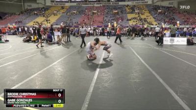 125 lbs Semis & 3rd Wb (16 Team) - Gabe Gonzales, Grand View (Iowa) vs Brodie Christmas, Southeastern