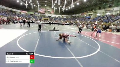 90 lbs Round Of 16 - Braden Gaines, Windsor vs Elijah Cardenas, Ortega Middle School