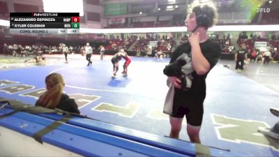 144 lbs Cons. Round 2 - Alezandro Espinoza, Nampa vs Xyler Coleman, Meridian