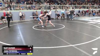 126 lbs Round 1 - Eliot Klinger, Juneau Youth Wrestling Club Inc. vs Owen Peterson, Interior Grappling Academy