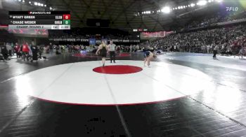 Boys 2A 144 lbs Champ. Round 2 - Wyatt Green, Ellensburg vs Chase Weber, Burlington-Edison