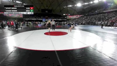 Boys 2A 144 lbs Champ. Round 2 - Wyatt Green, Ellensburg vs Chase Weber, Burlington-Edison