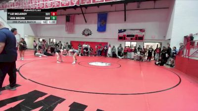 HS 120 lbs 3rd Place Match - Ava Belvin, SHAWNEE vs Liz McLeroy, TUTTLE