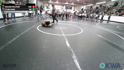 43 lbs Final - Walker Williams, Team Tulsa Wrestling Club vs Tyler Korb, Vinita Kids Wrestling