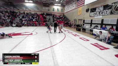 117 lbs Quarterfinal - Carson Masten, Punisher Wrestling Company vs Matthew Verrett, Cherry Creek Wrestling Club