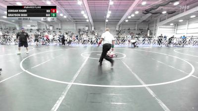 52 lbs Rr Rnd 2 - Jordan Kiger, Indiana Outlaws Red vs Grayson Bish, Ragin Raisins Catawba ES