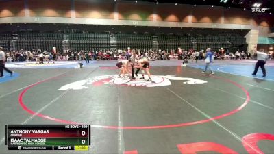 150 lbs Champ. Round 2 - Isaac Talmadge, Harrisburg High School vs Anthony Vargas, Central