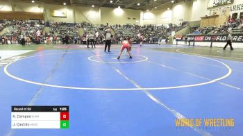 100 lbs Round Of 32 - Kaleb Campos, Sunnyside Ironman vs Jakob Castillo, Merced Bears WC