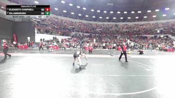 132 lbs Champ. Round 2 - Elizabeth Campbell, Wisconsin vs Zia Amershek, Lakeland Wrestling Club