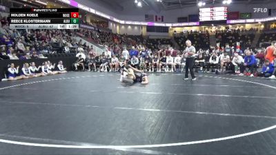 150 lbs Quarterfinal - Reece Klostermann, Alburnett vs Holden Koele, Woodbury Central