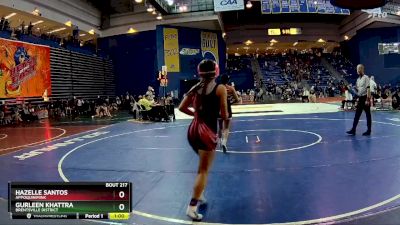 105 lbs Cons. Round 2 - Gurleen Khattra, Brentsville District vs Hazelle Santos, Appoquinimink