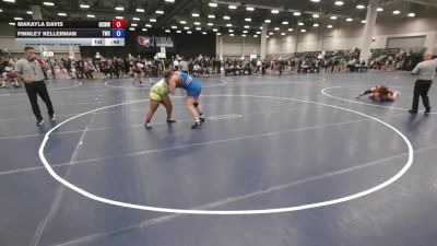 235 lbs Cons. Sub-quarters - Makayla Davis, Hill Country Wildcats Wrestling Club vs Finnley Kellerman, Trailhands Wrestling Club