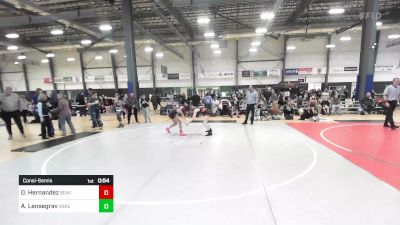 101 lbs Consolation - Olivia Hernandez, Beaver Dam Wrestling Club vs Audrey Lensegrav, Askeo