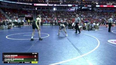 3A-106 lbs Champ. Round 1 - Lucas Reeder, Pleasant Valley vs Charles Barnhouse, Iowa City, West