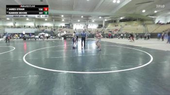 90 lbs Cons. Round 3 - Kamden Moore, Fairview Jackets Youth Wrestling vs James Strain, Grindhouse