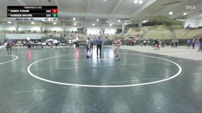 90 lbs Cons. Round 3 - Kamden Moore, Fairview Jackets Youth Wrestling vs James Strain, Grindhouse