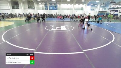 77 lbs Quarterfinal - Leonardo Parziale, Woburn vs Jackson Mahoney, Franklin