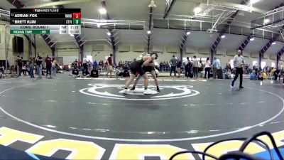 141 lbs Cons. Round 1 - Adrian Fox, Randolph vs Brett Klim, St. Vincent