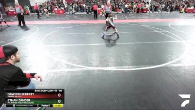 80 lbs Quarterfinal - Dawson Schmitt, Spring Valley vs Ethan Zander, Mt. Horeb Area Wrestling