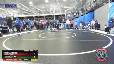 55 lbs Quarterfinal - Talon Locke, Linn County vs Thomas Delich, Greater Heights