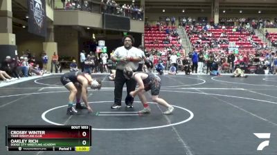 130 lbs Quarterfinal - Oakley Rich, Dodge City Wrestling Academy vs Crosby Winter, Tiger Wrestling Club