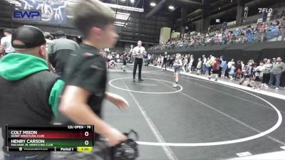 76 lbs Champ. Round 1 - Colt Mixon, Derby Wrestling Club vs Henry Carson, Mulvane Jr. Wrestling Club