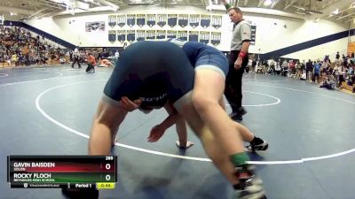 285 lbs Cons. Round 2 - Gavin Baisden, Solon vs Rocky Floch, Reynolds High School