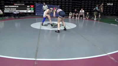 130 lbs 7th Place - Ada Chamberlin, New Milford vs Ellysa Dugan, Pompton Plains