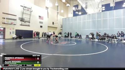 157 lbs Semifinal - Alijah Rhoades, Rogers (Spokane) vs Federico Apodaca, Wapato