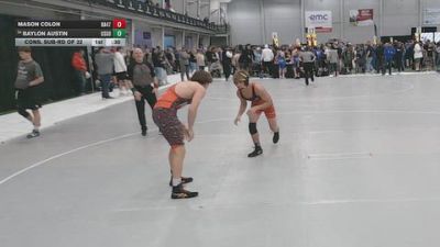 132 lbs Cons. Sub-rd Of 32 - Mason Colon, Ranger 47 vs Baylon Austin, USA Gold