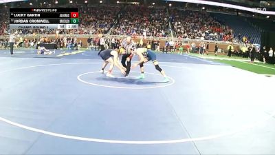 D3-132 lbs Champ. Round 1 - Lucky Gartin, Algonac vs Jordan Cromwell, Brooklyn Columbia Central