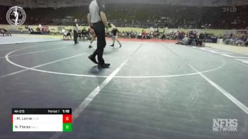 4A-215 lbs Quarterfinal - Malachi Lorne, CLINTON vs Noah Flores, SALLISAW