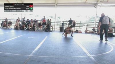 High School Boys 120 lbs Round 1 (10 Team) - Aiden Bare, Harrisburg Wrestling Club Gold vs Alesandro Aguirre, Bulldog Elite (Black)