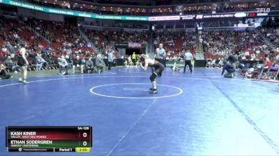 3A-126 lbs Cons. Round 3 - Kash Kiner, Valley, West Des Moines vs Ethan Sodergren, Ankeny Centennial