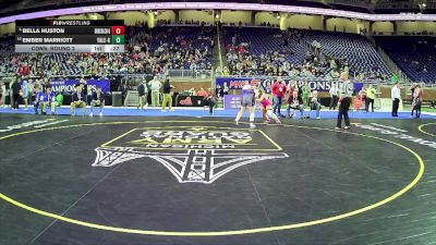 Girls-190 lbs Cons. Round 2 - Ember Marriott, Yale Hs Girls vs Bella Huston, Columbia Central Hs Girls