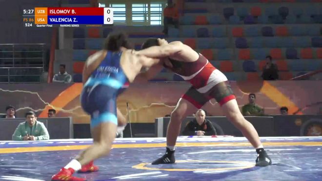 86 kgs Quarterfinal - Bobur Islomov (UZB) vs Zahid Valencia (USA)