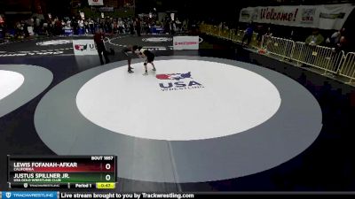 114 lbs Cons. Round 5 - Justus Spillner Jr., USA Gold Wrestling Club vs Lewis Fofanah-Afkar, California