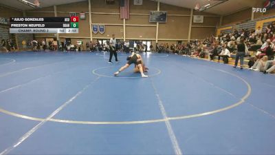125 lbs Champ. Round 2 - Preston Neufeld, Doane vs Julio Gonzales, Arizona Christian University