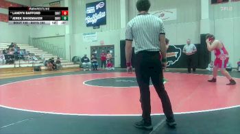 Boys 285 lbs 3rd Place Match - Jerek Shoemaker, Doniphan West vs Landyn Bafford, Shawnee Heights